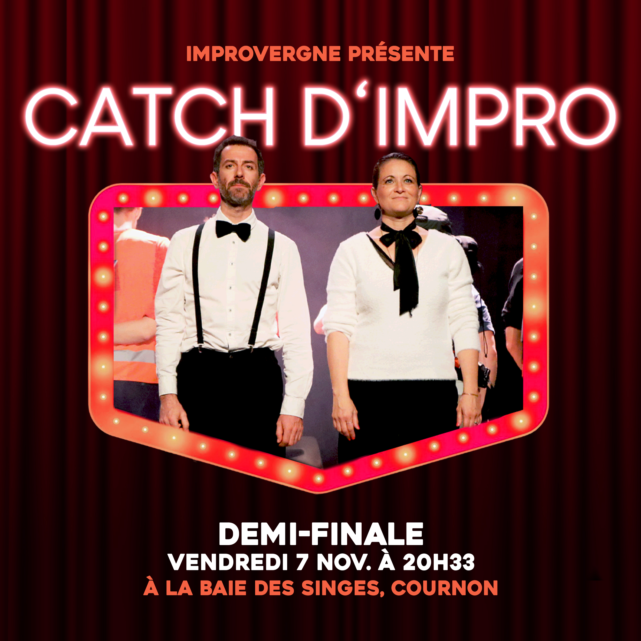 Un chat noir, passer sous une échelle, mettre le pain à l'envers, briser un miroir...pourquoi tout cela porte malheur ? </p>
<p>Trinquer en se regardant dans les yeux, toucher du bois, voir une coccinelle s'envoler...pourquoi tout cela porte bonheur ?</p>
<p>Grâce aux idées du public et à l'imagination sans fin de nos improvisateurs,  nous allons nous amuser, explorer, réinventer ces superstitions...et les vivre pleinement !<br />
Et toi, tu es superstitieux ?