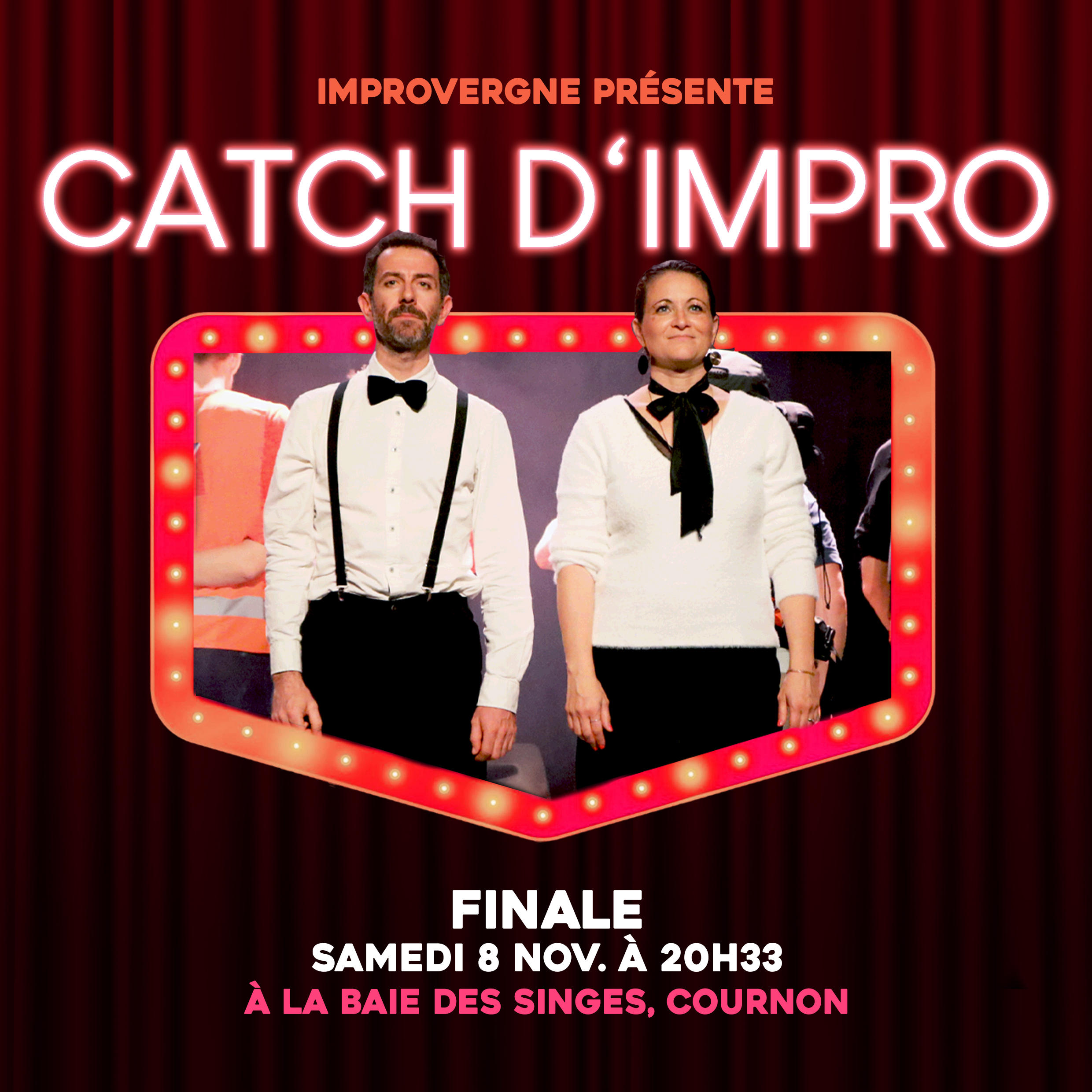 Un chat noir, passer sous une échelle, mettre le pain à l'envers, briser un miroir...pourquoi tout cela porte malheur ? </p>
<p>Trinquer en se regardant dans les yeux, toucher du bois, voir une coccinelle s'envoler...pourquoi tout cela porte bonheur ?</p>
<p>Grâce aux idées du public et à l'imagination sans fin de nos improvisateurs,  nous allons nous amuser, explorer, réinventer ces superstitions...et les vivre pleinement !<br />
Et toi, tu es superstitieux ?