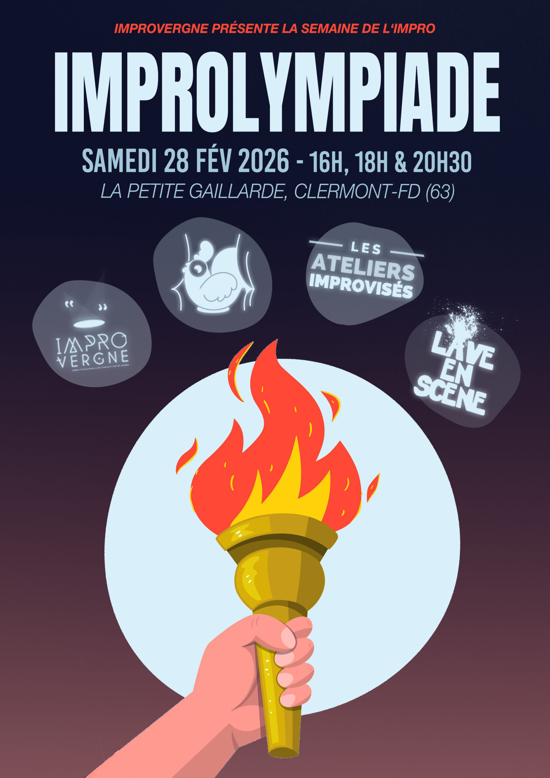 Un chat noir, passer sous une échelle, mettre le pain à l'envers, briser un miroir...pourquoi tout cela porte malheur ?</p>
<p>Trinquer en se regardant dans les yeux, toucher du bois, voir une coccinelle s'envoler...pourquoi tout cela porte bonheur ?</p>
<p>Grâce aux idées du public et à l'imagination sans fin de nos improvisateurs, nous allons nous amuser, explorer, réinventer ces superstitions...et les vivre pleinement !<br />
Et toi, tu es superstitieux ?